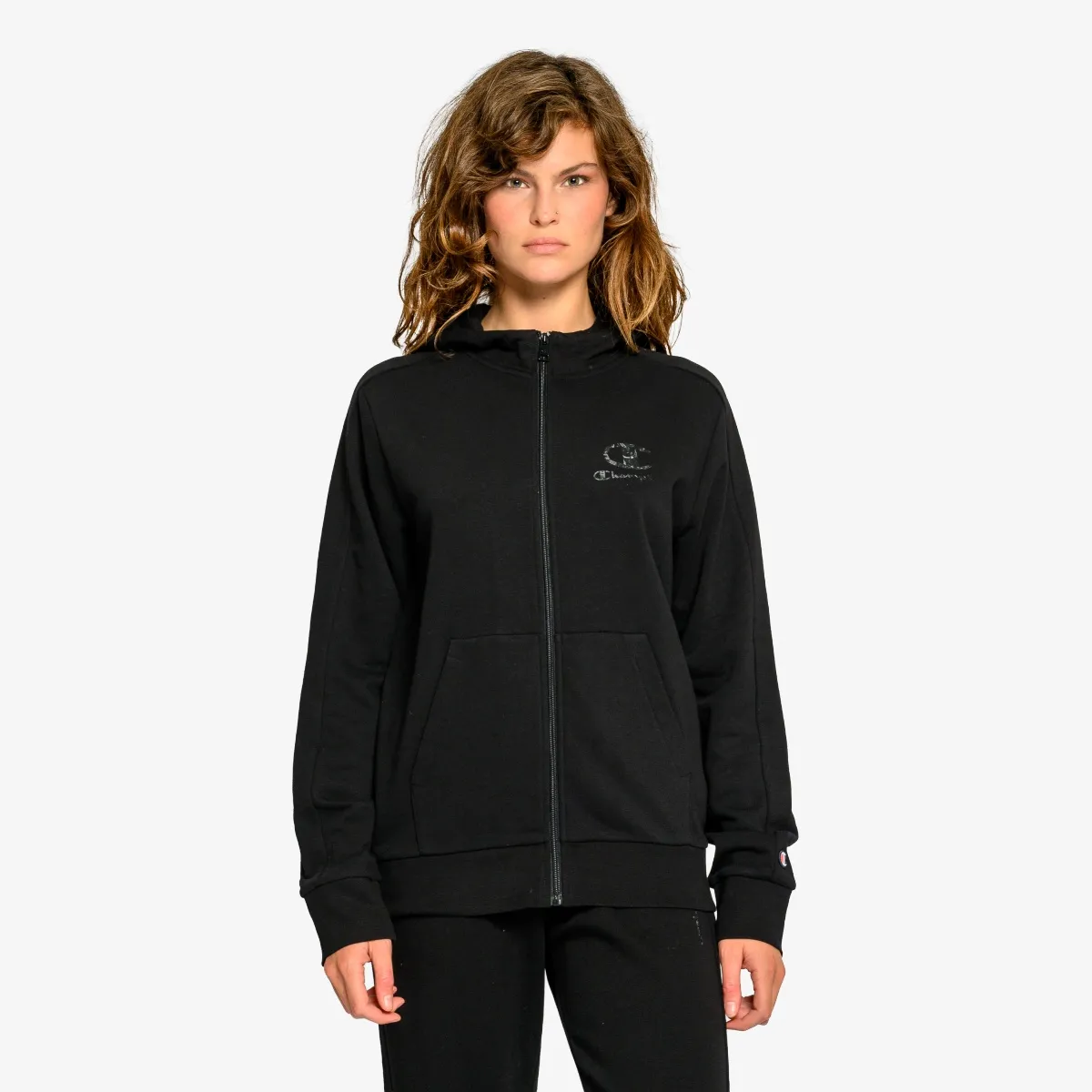 CHAMPION Majica s kapuljačom s patentom GRAPHIC FULL ZIP HOODY 