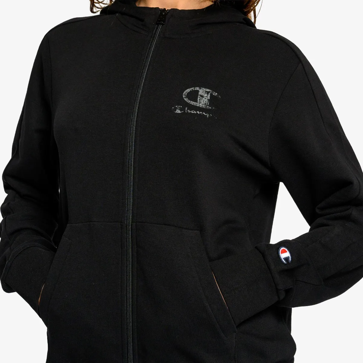 CHAMPION Majica s kapuljačom s patentom GRAPHIC FULL ZIP HOODY 