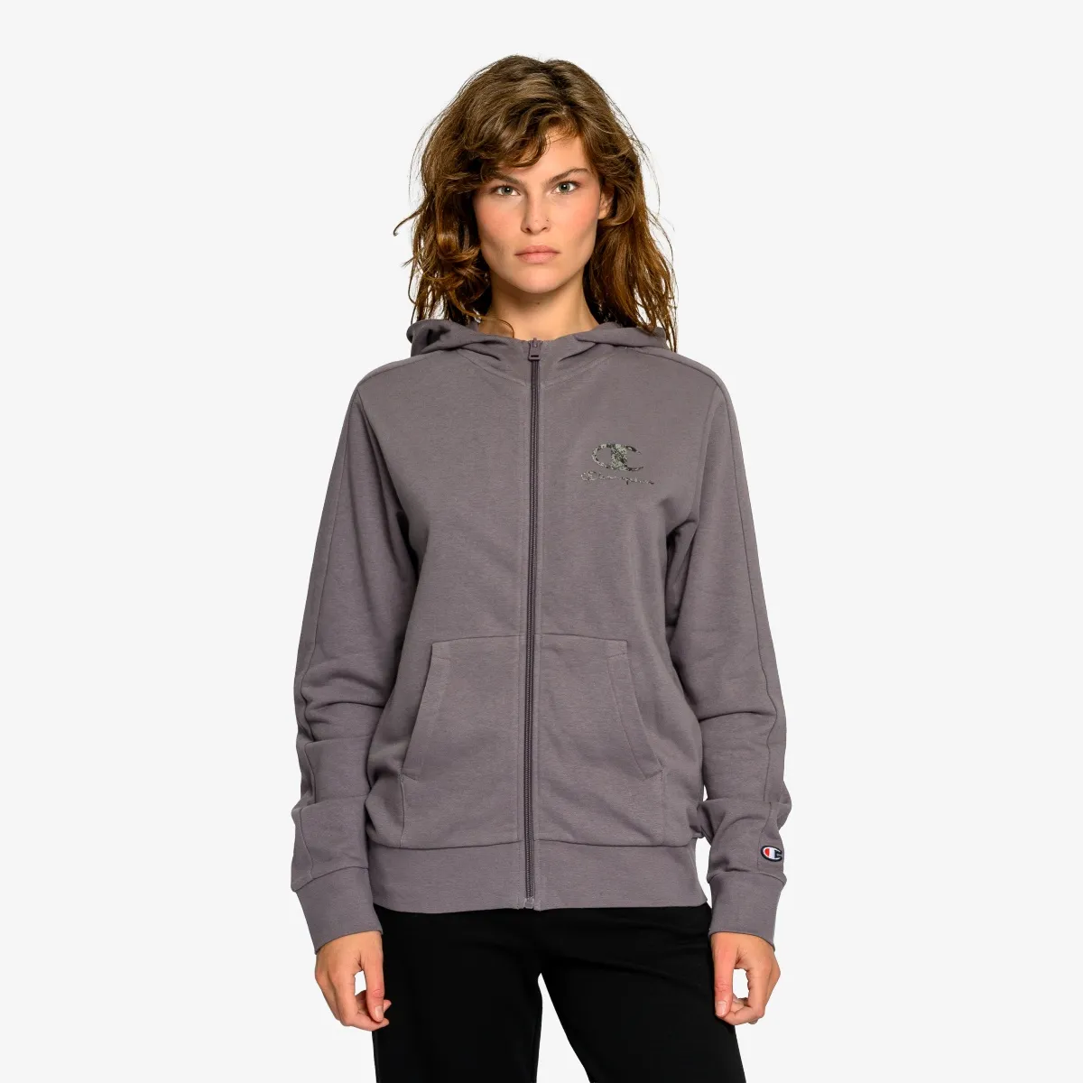 CHAMPION Majica s kapuljačom s patentom GRAPHIC FULL ZIP HOODY 
