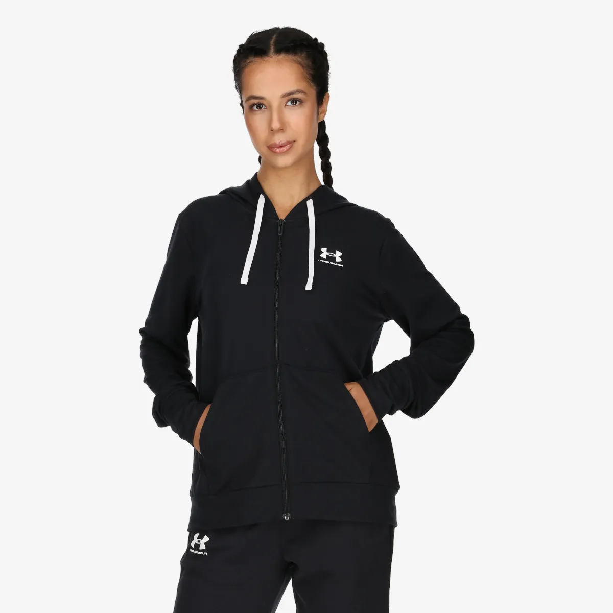 UNDER ARMOUR Majica s kapuljačom s patentom Rival Terry FZ Hoodie 
