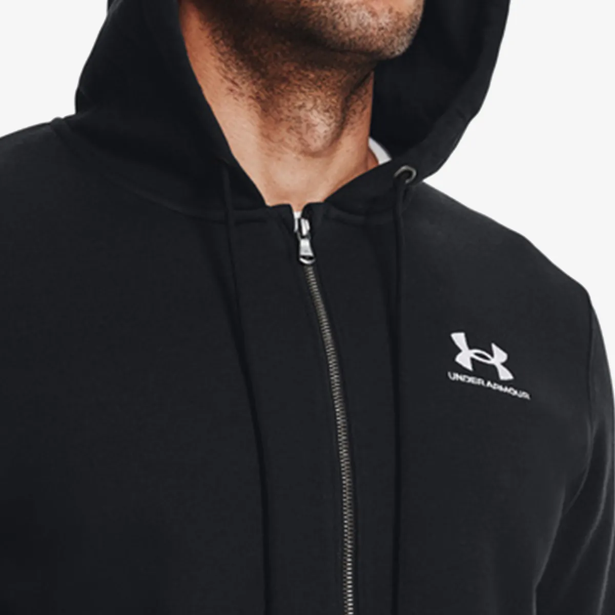 UNDER ARMOUR Majica s kapuljačom s patentom UA Essential Fleece FZ Hood