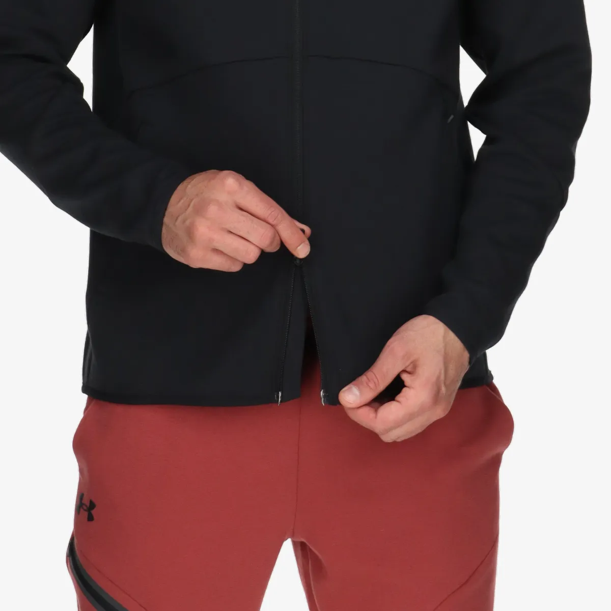 UNDER ARMOUR Majica s kapuljačom s patentom UA Unstoppable Flc FZ 