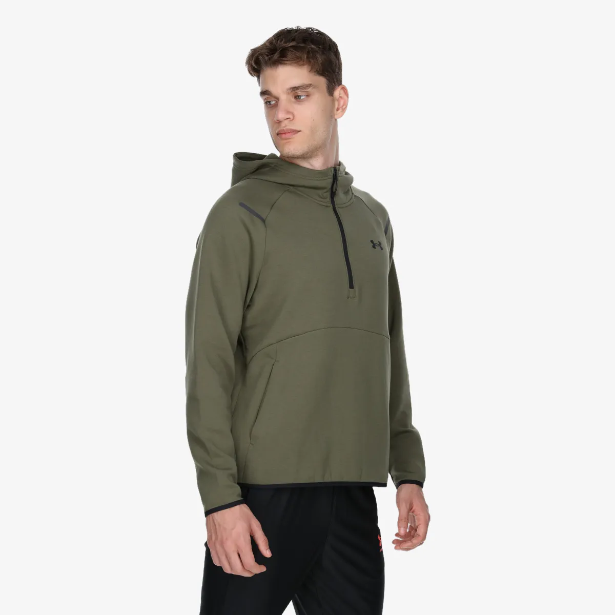 UNDER ARMOUR Majica s kapuljačom s polu patentom UA Unstoppable Flc Hoodie 