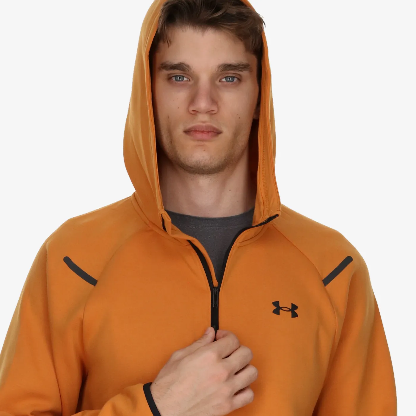UNDER ARMOUR Majica s kapuljačom s polu patentom UA Unstoppable Flc Hoodie 