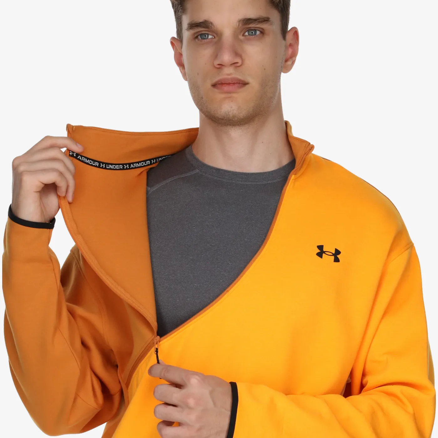 UNDER ARMOUR Majica s polu patentom UA Unstoppable Flc 1/2 Zip 
