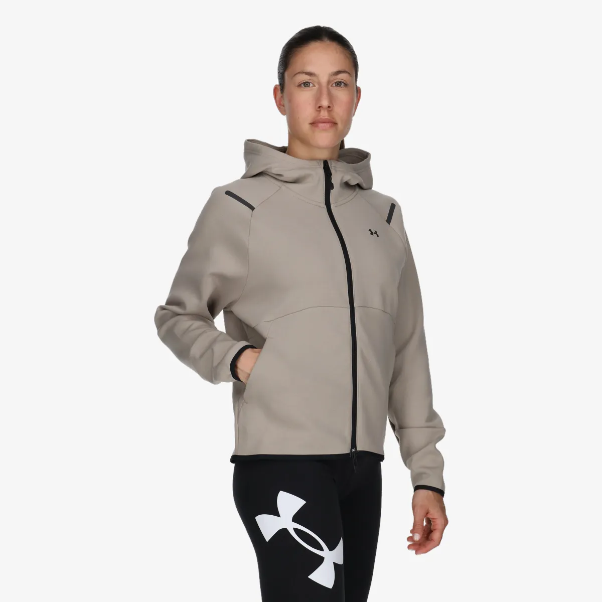 UNDER ARMOUR Majica s kapuljačom s patentom Unstoppable Flc FZ 