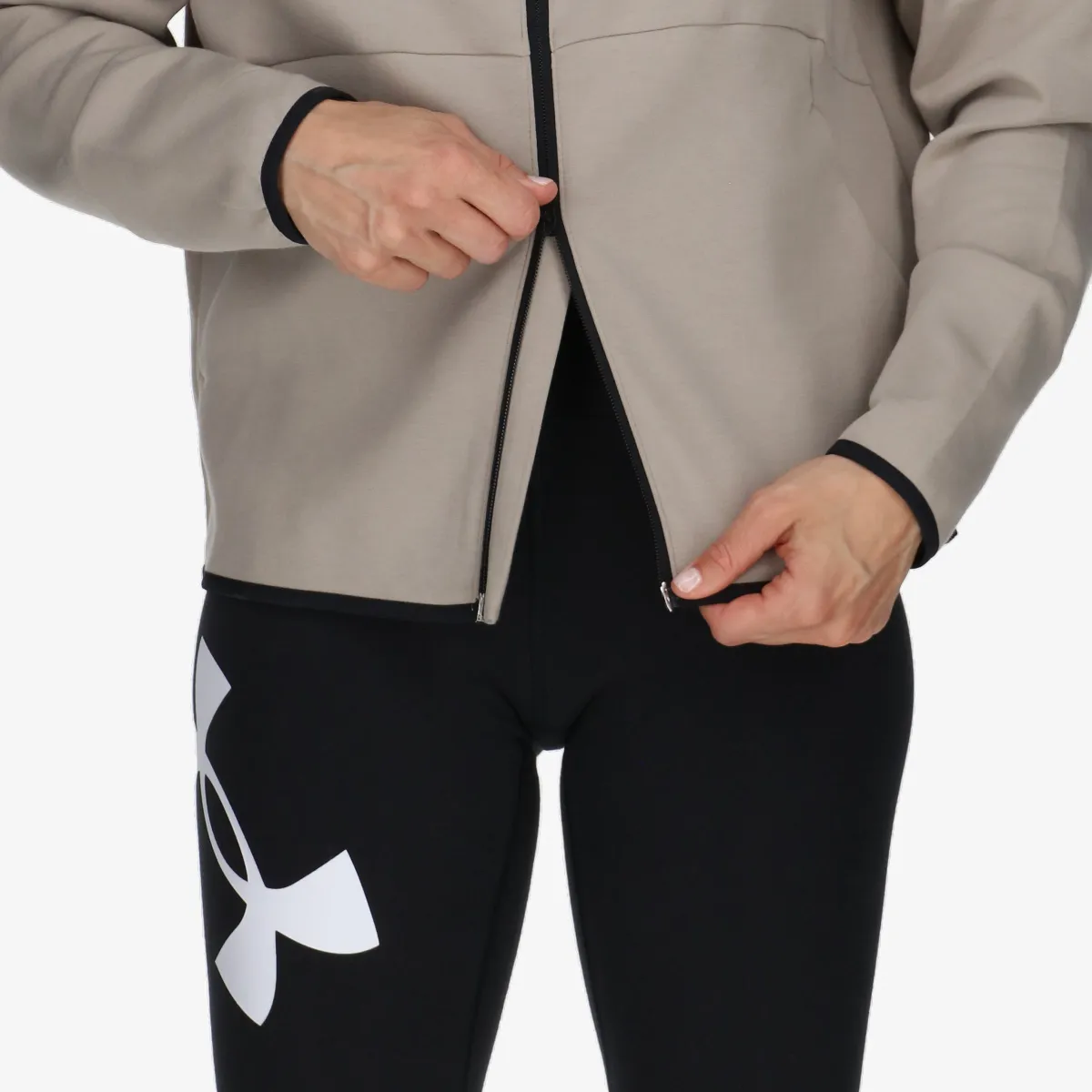 UNDER ARMOUR Majica s kapuljačom s patentom Unstoppable Flc FZ 