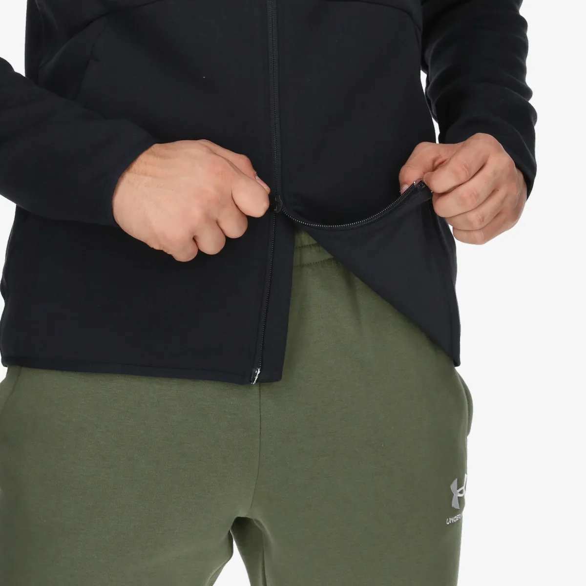 UNDER ARMOUR Majica s kapuljačom s patentom UA Unstoppable Flc FZ HD EU 