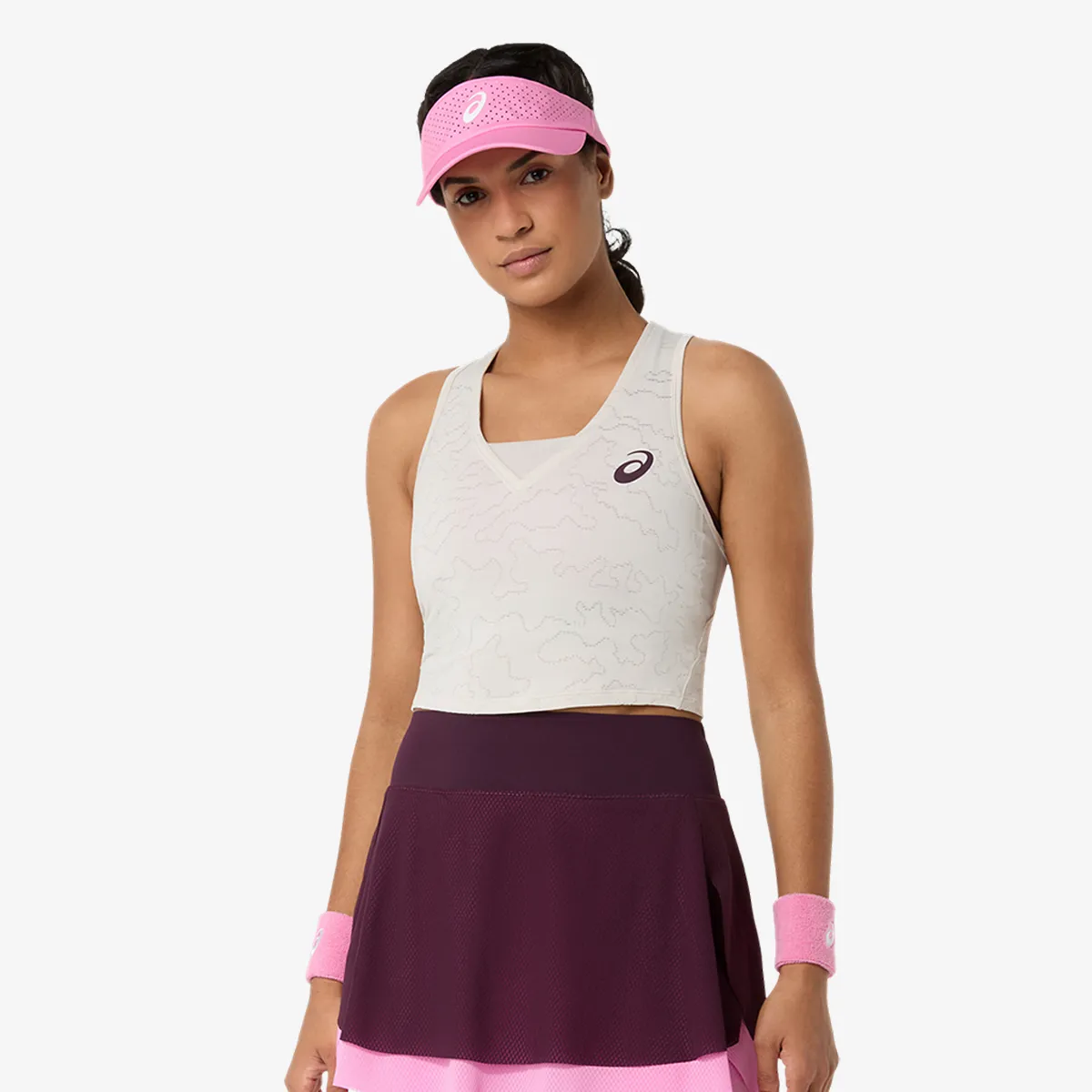ASICS Top i majica bez rukava MATCH JACQUARD CROP TOP 