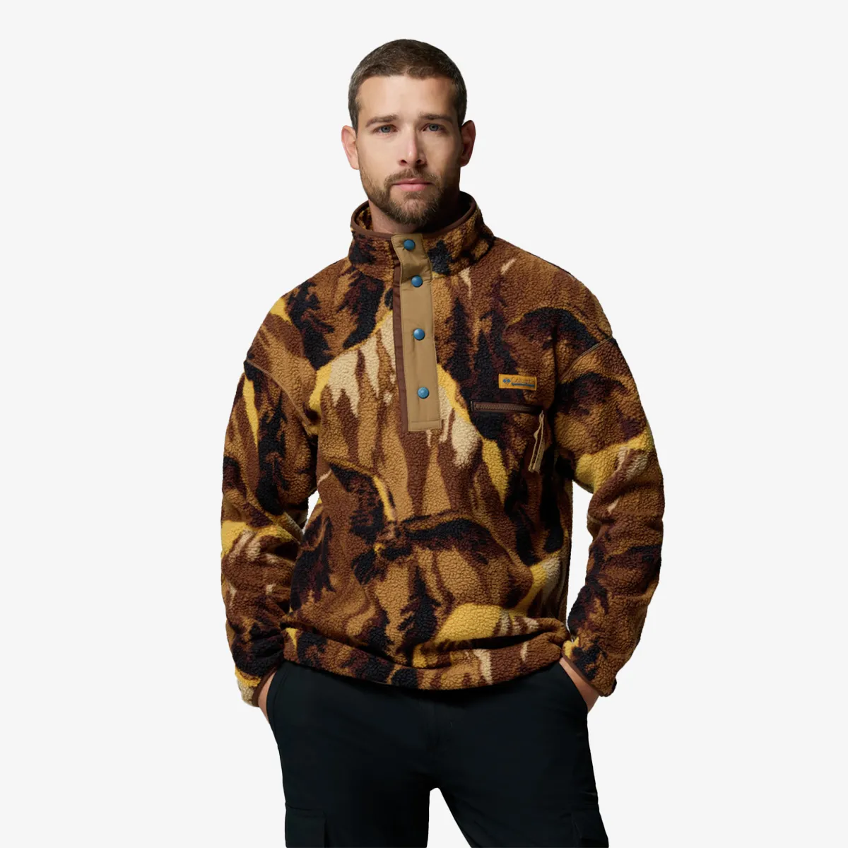 COLUMBIA Majica s polu patentom Helvetia™ II Printed Half Snap Fleece 