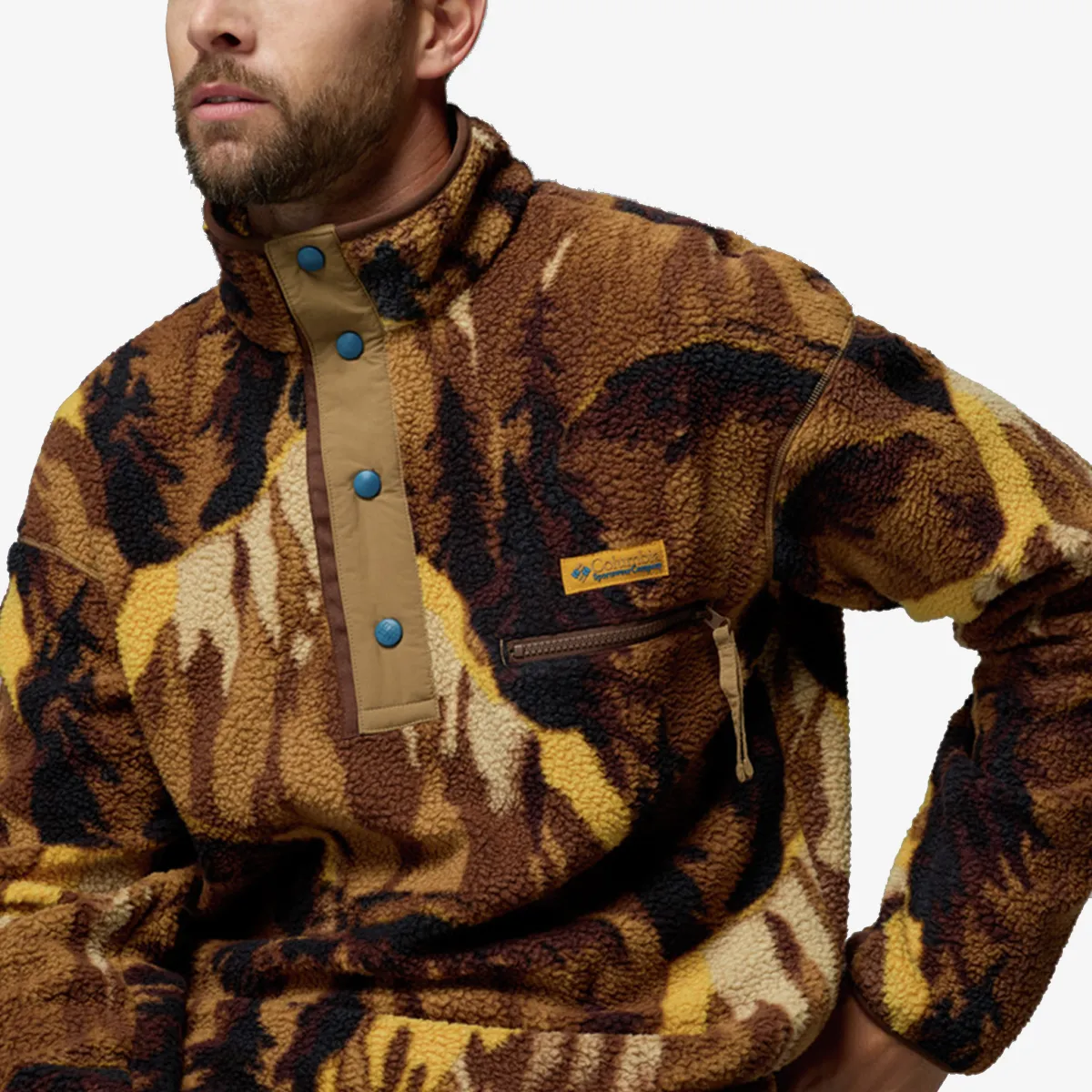 COLUMBIA Majica s polu patentom Helvetia™ II Printed Half Snap Fleece