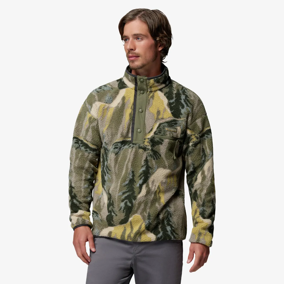 COLUMBIA Majica s polu patentom Helvetia™ II Printed Half Snap Fleece 