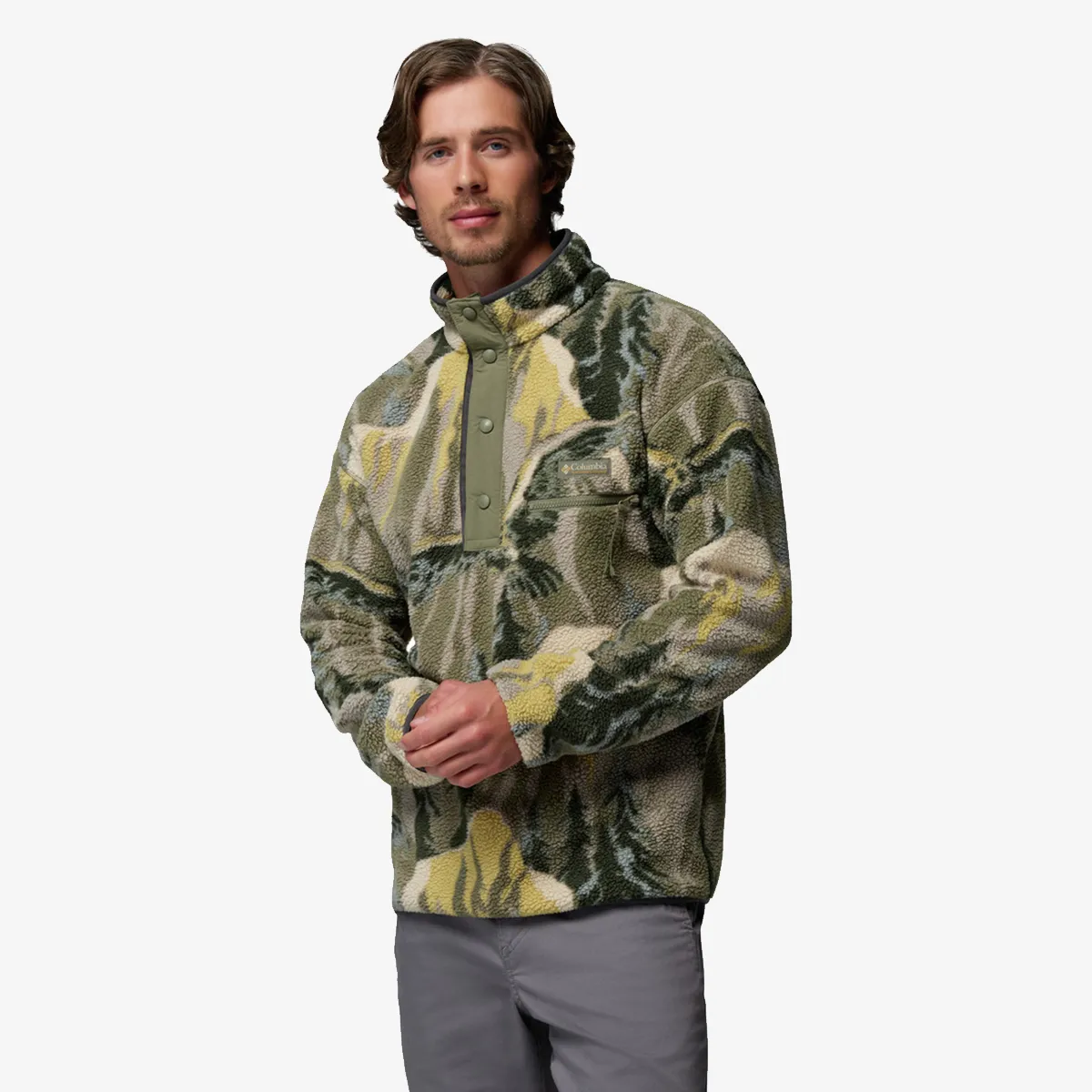 COLUMBIA Majica s polu patentom Helvetia™ II Printed Half Snap Fleece 