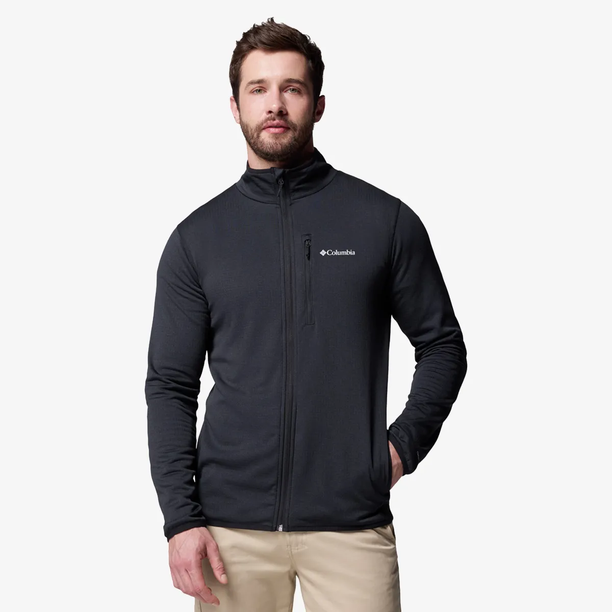 COLUMBIA Majica s patentom Essential Hike™ Grid Fleece Full Zip 