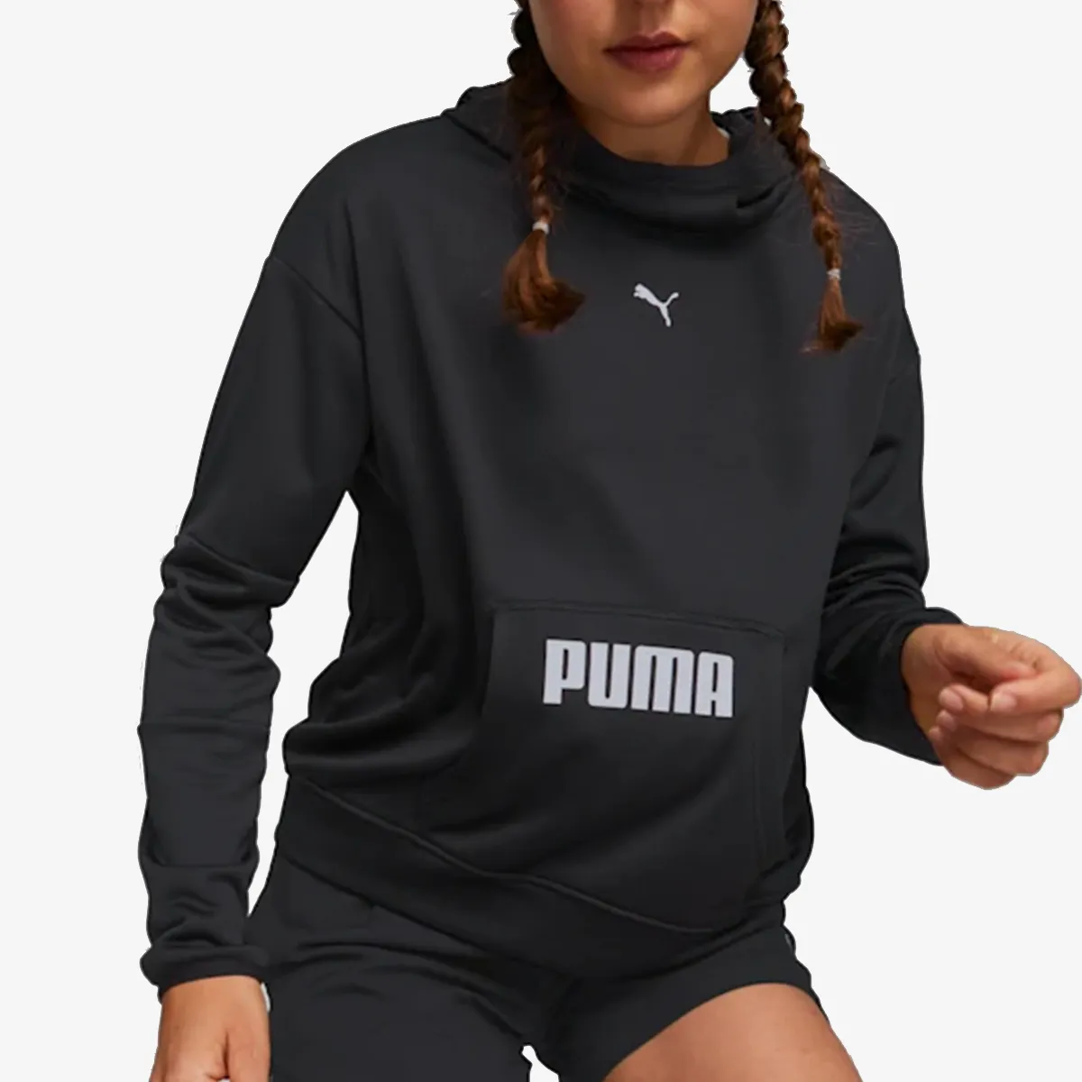 PUMA Majica s kapuljačom TRAIN ALL DAY HOODIE PUMA BLACK 