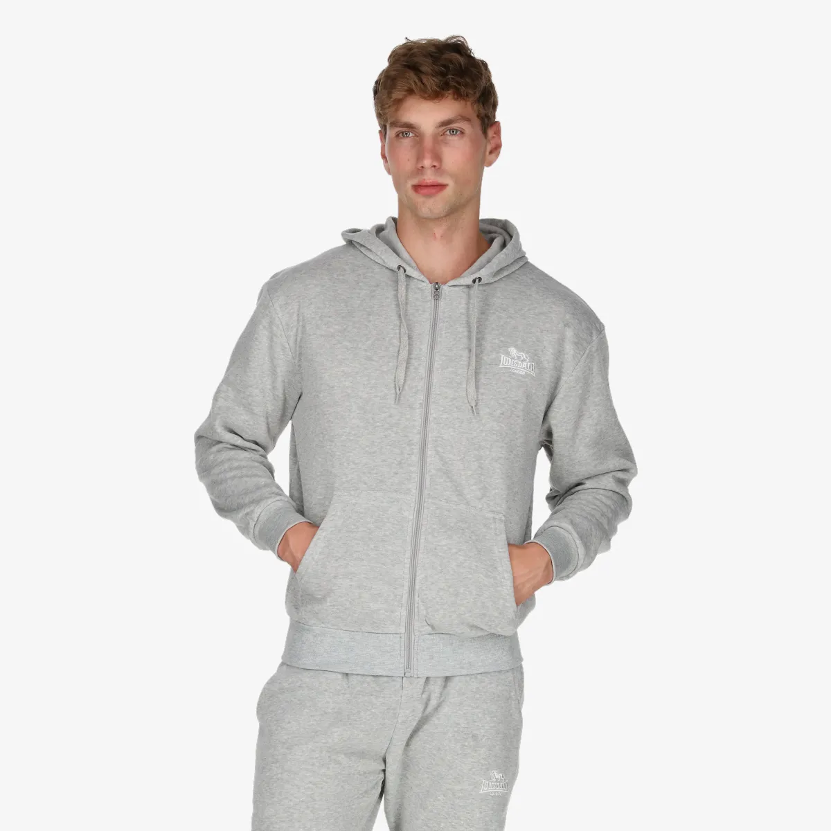 LONSDALE Majica s kapuljačom s patentom LNSD MEN'S FULL ZIP HOODY