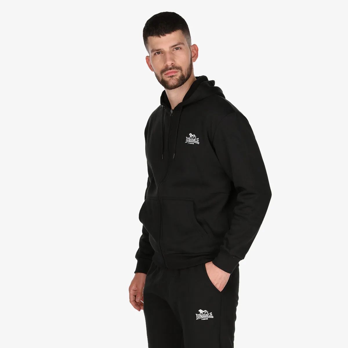 LONSDALE Majica s kapuljačom s patentom LNSD MEN'S FULL ZIP HOODY