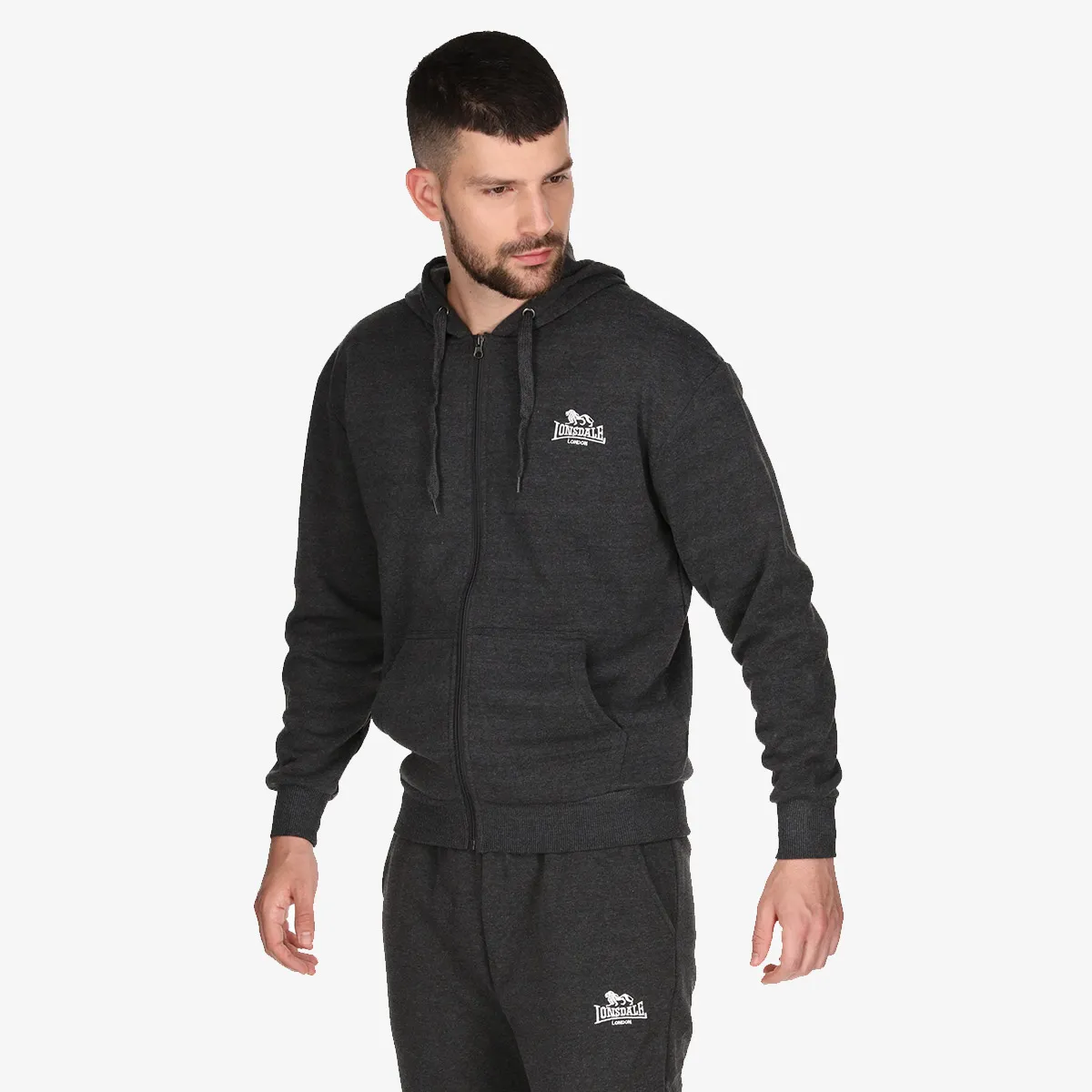 LONSDALE Majica s kapuljačom s patentom LNSD MEN'S FULL ZIP HOODY