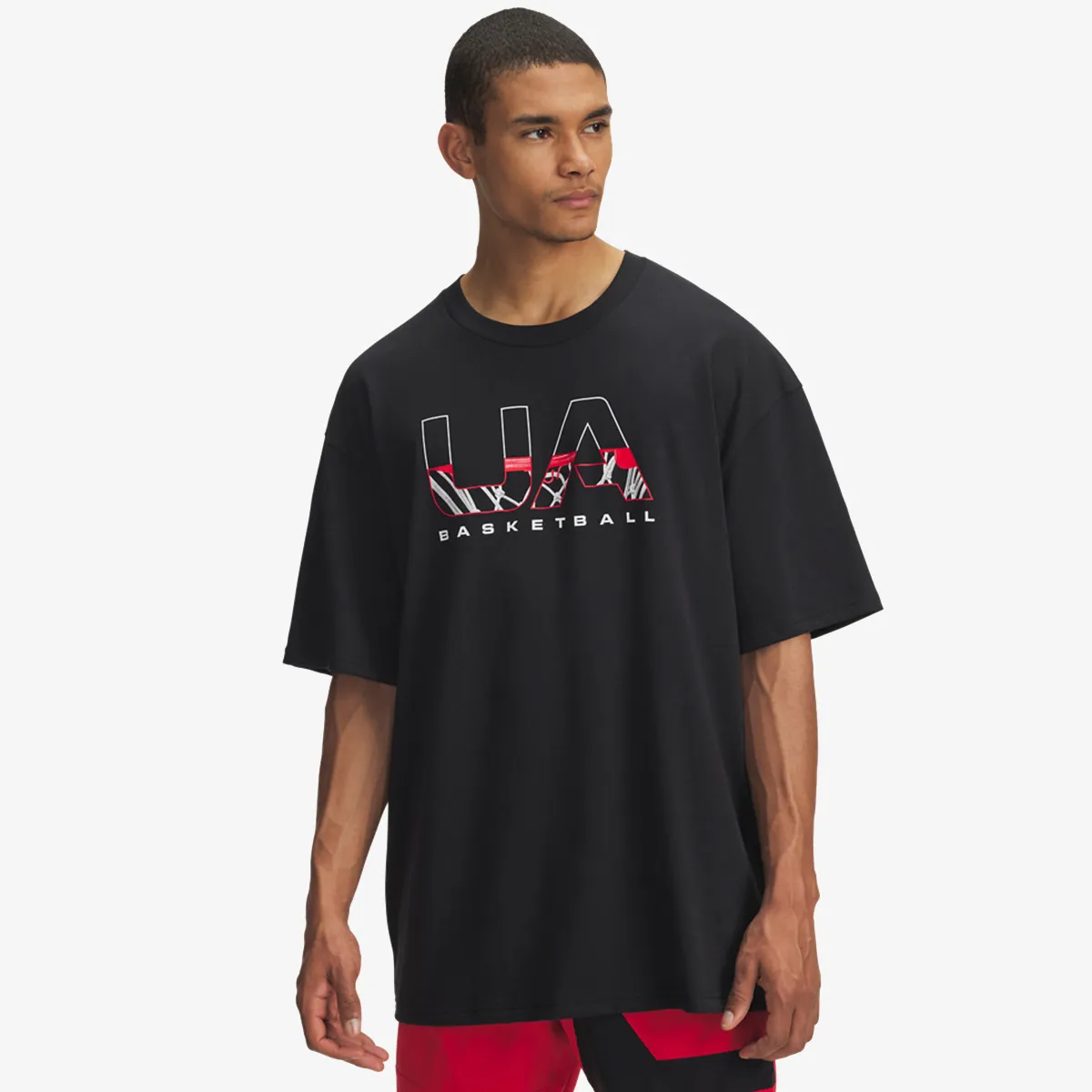 UNDER ARMOUR T-Shirt UA M HWT Hoops Branded SS 