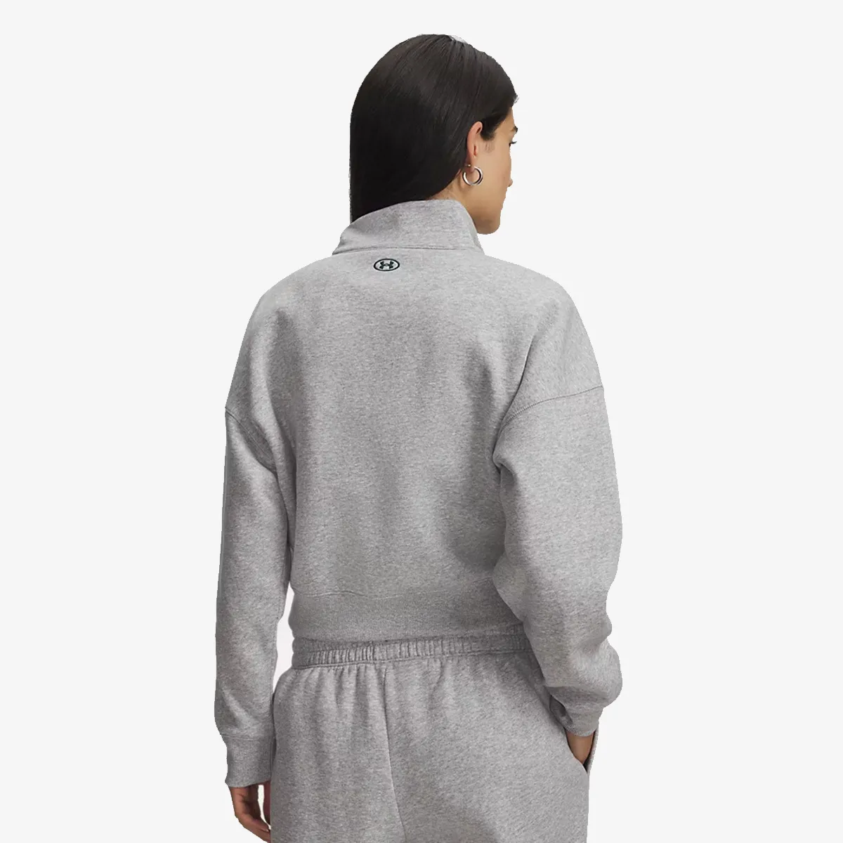 UNDER ARMOUR Majica s kapuljačom s polu patentom RIVAL FLEECE VARSITY HZ 
