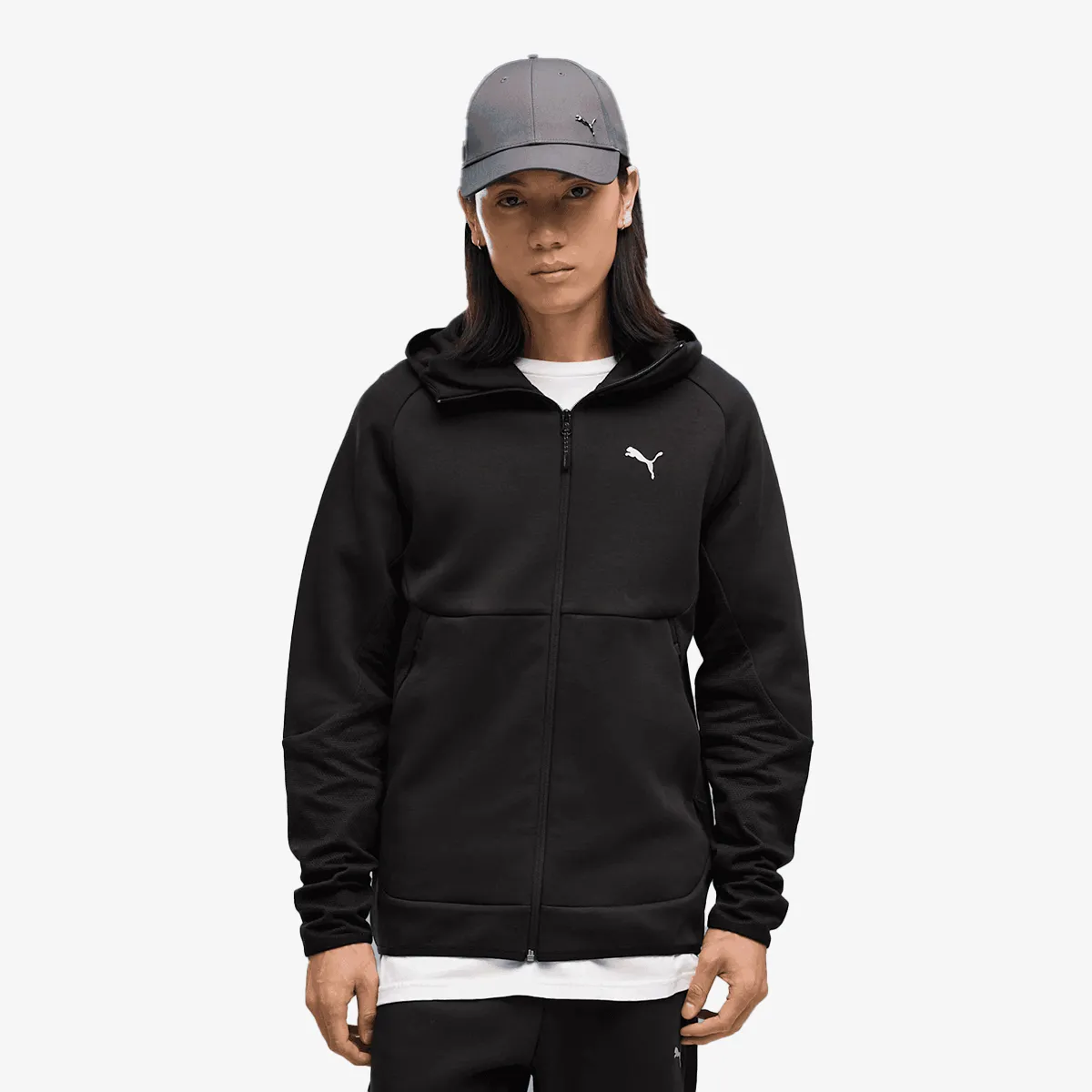 PUMA Majica s kapuljačom s patentom PUMATECH Slim Elevated Full-Zip Hoodie D