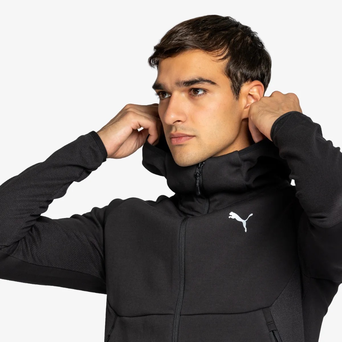 PUMA Majica s kapuljačom s patentom PUMATECH Slim Elevated Full-Zip Hoodie D 