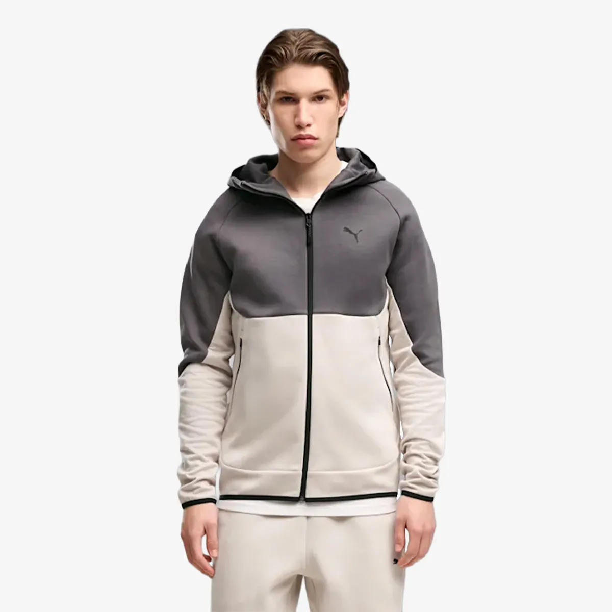PUMA Majica s kapuljačom s patentom PUMATECH Slim Elevated Full-Zip Hoodie D