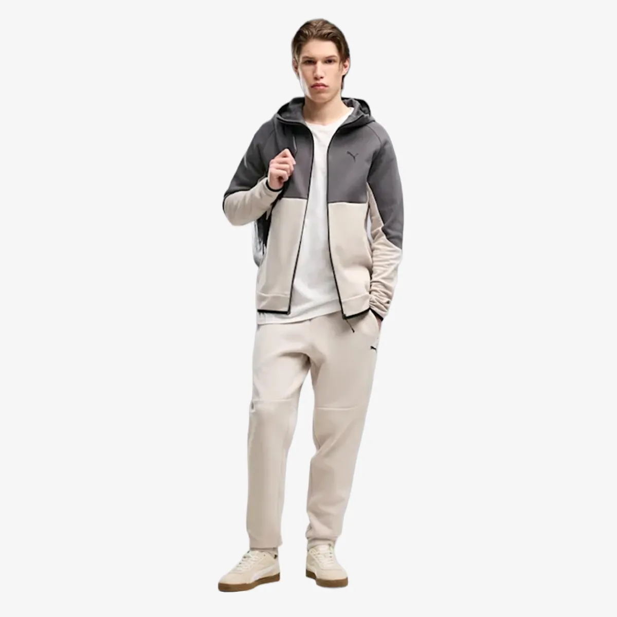 PUMA Majica s kapuljačom s patentom PUMATECH Slim Elevated Full-Zip Hoodie D