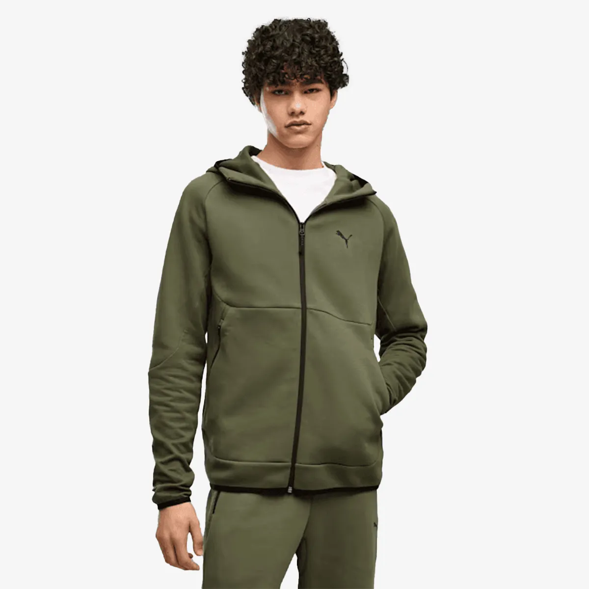PUMA Majica s kapuljačom s patentom PUMATECH Slim Elevated Full-Zip Hoodie D
