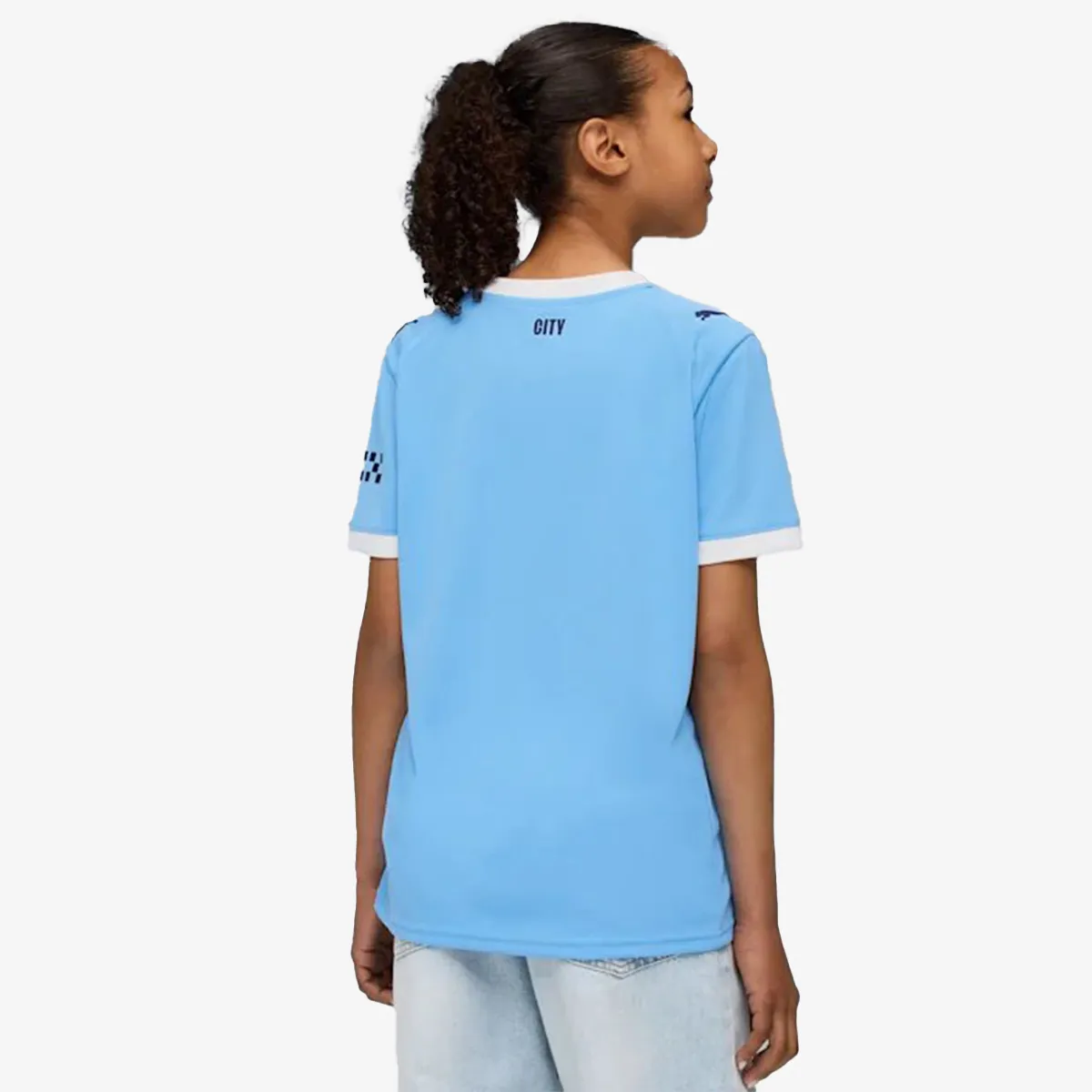 PUMA Dres MCFC Home Jersey Replica Jr Team Light B 