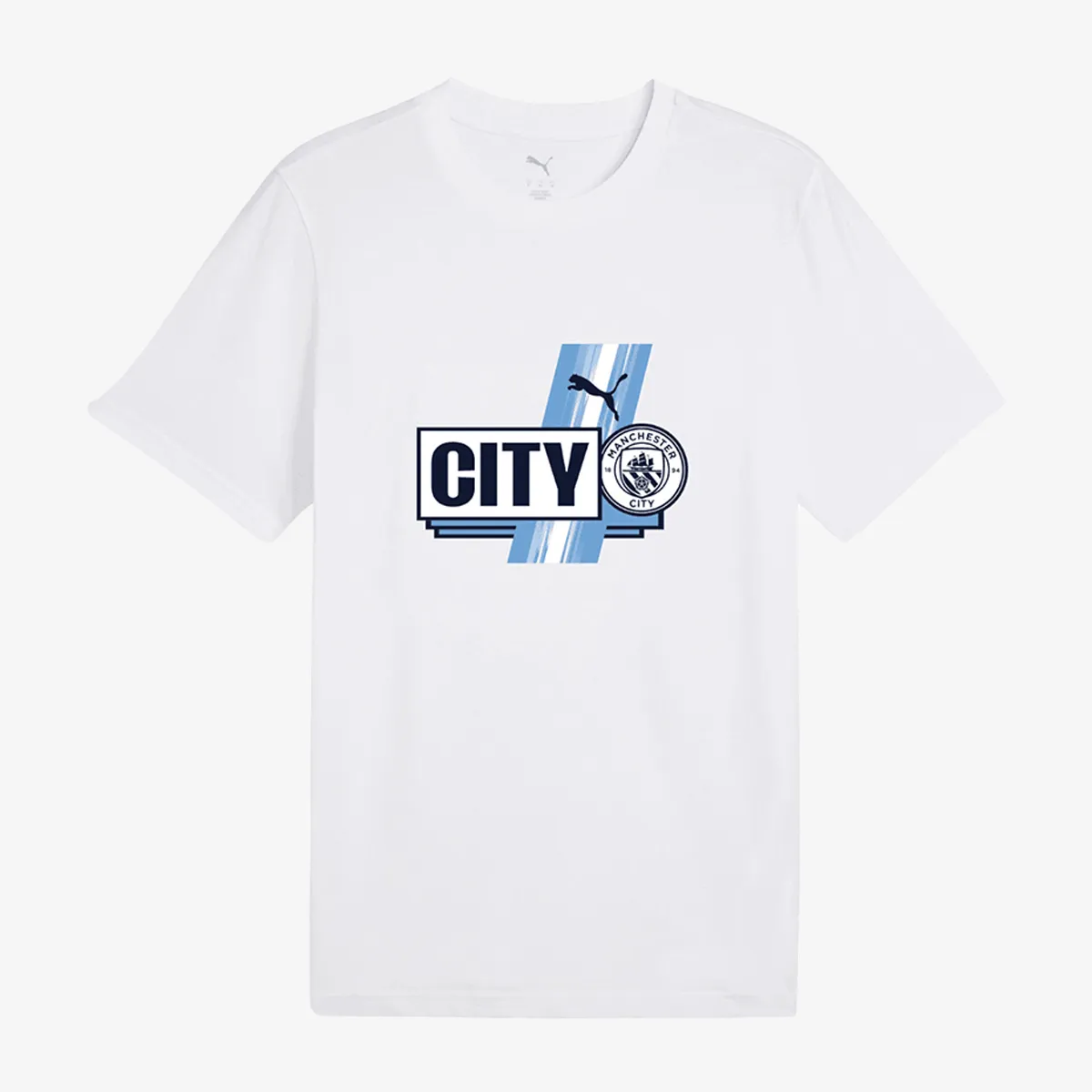 PUMA T-Shirt MCFC FtblCulture Tee Puma White-Team Lig 