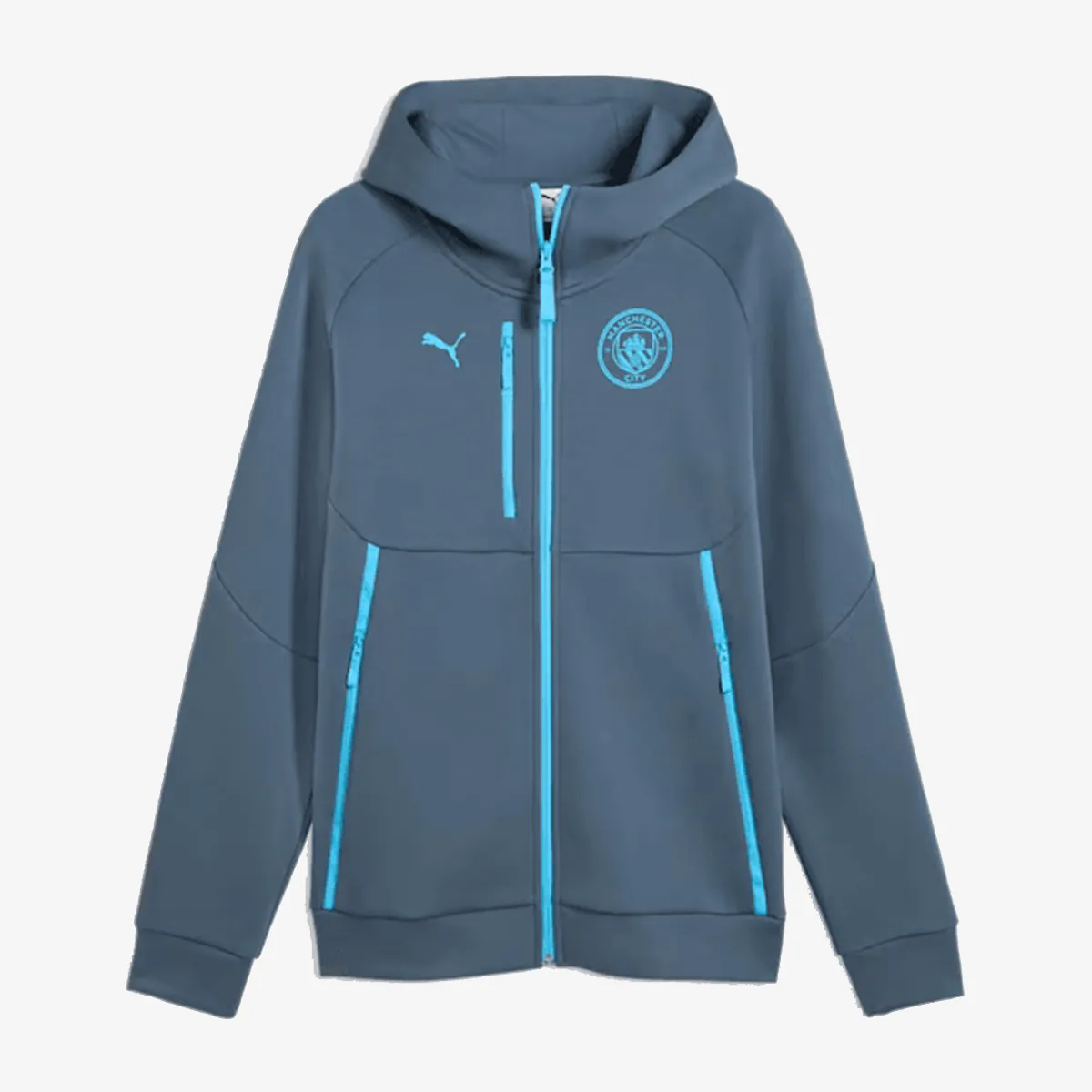 PUMA Majica s kapuljačom s patentom MCFC PUMATECH FZ Hoodie