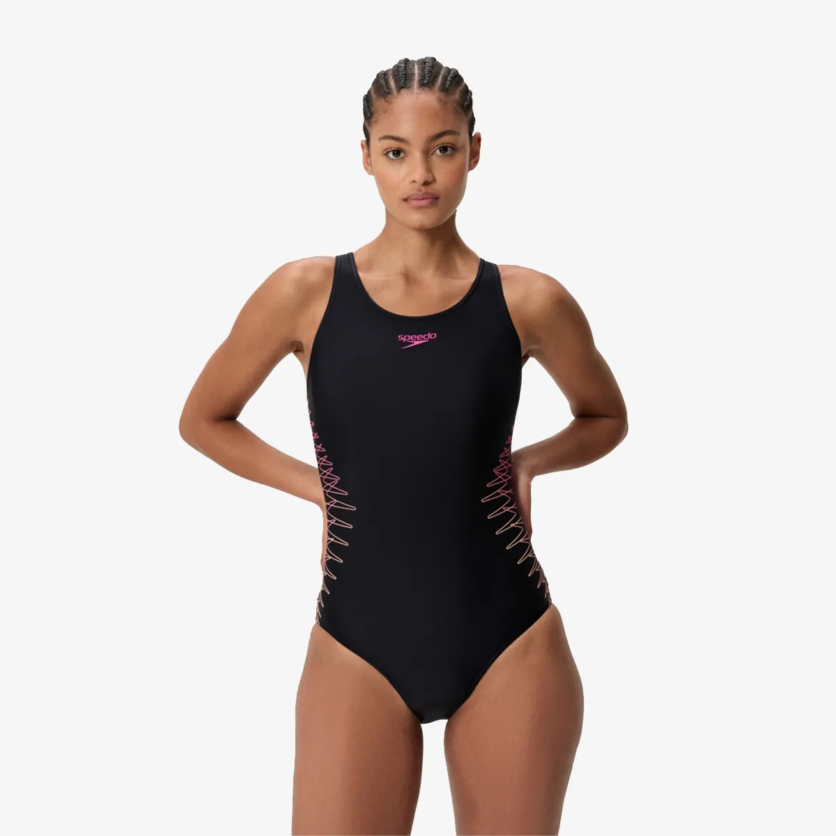 SPEEDO Kupaći kostim PLCMT MUSCLEBACK 1PC BLACK