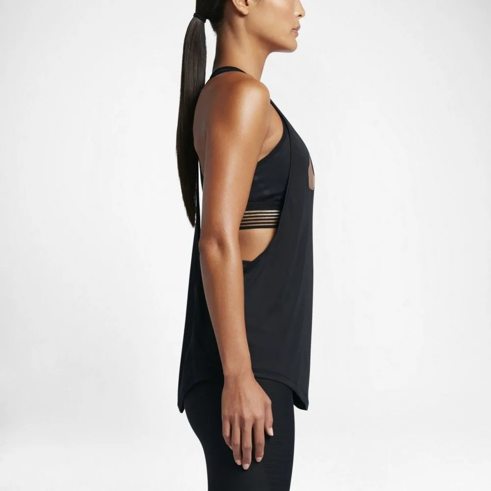 NIKE Top i majica bez rukava W TANK FLOW METALLIC 