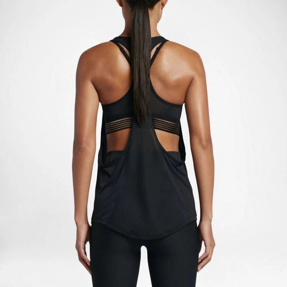 NIKE Top i majica bez rukava W TANK FLOW METALLIC 