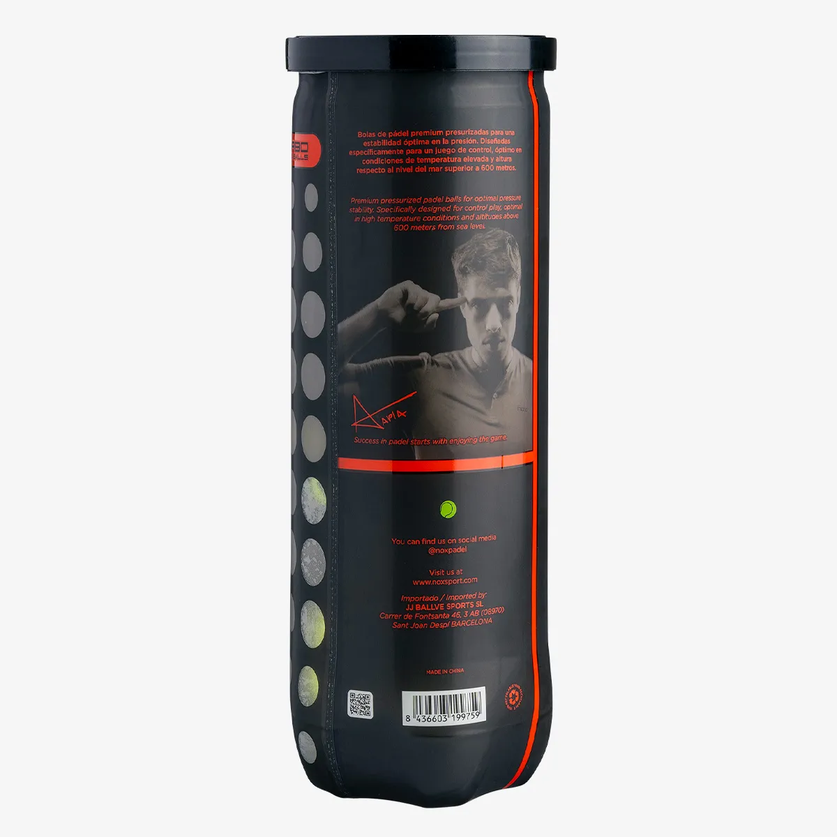 NOX Loptica za padel NOX 3 BALLS TUBE
