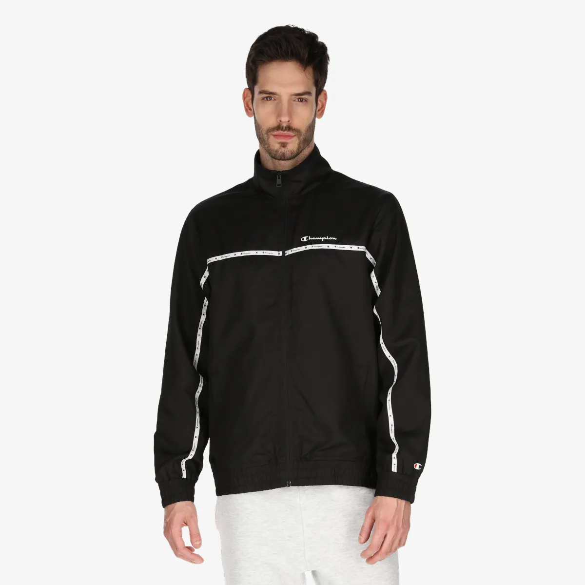 CHAMPION Majica s patentom TRAINING STRIPE FULL ZIP 
