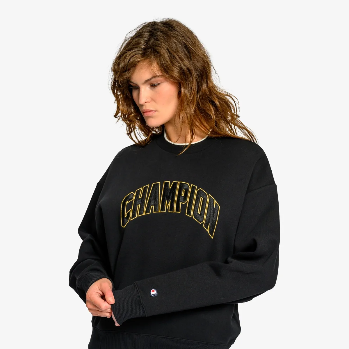 CHAMPION Majica bez kragne RETRO SPORT CREWNECK 