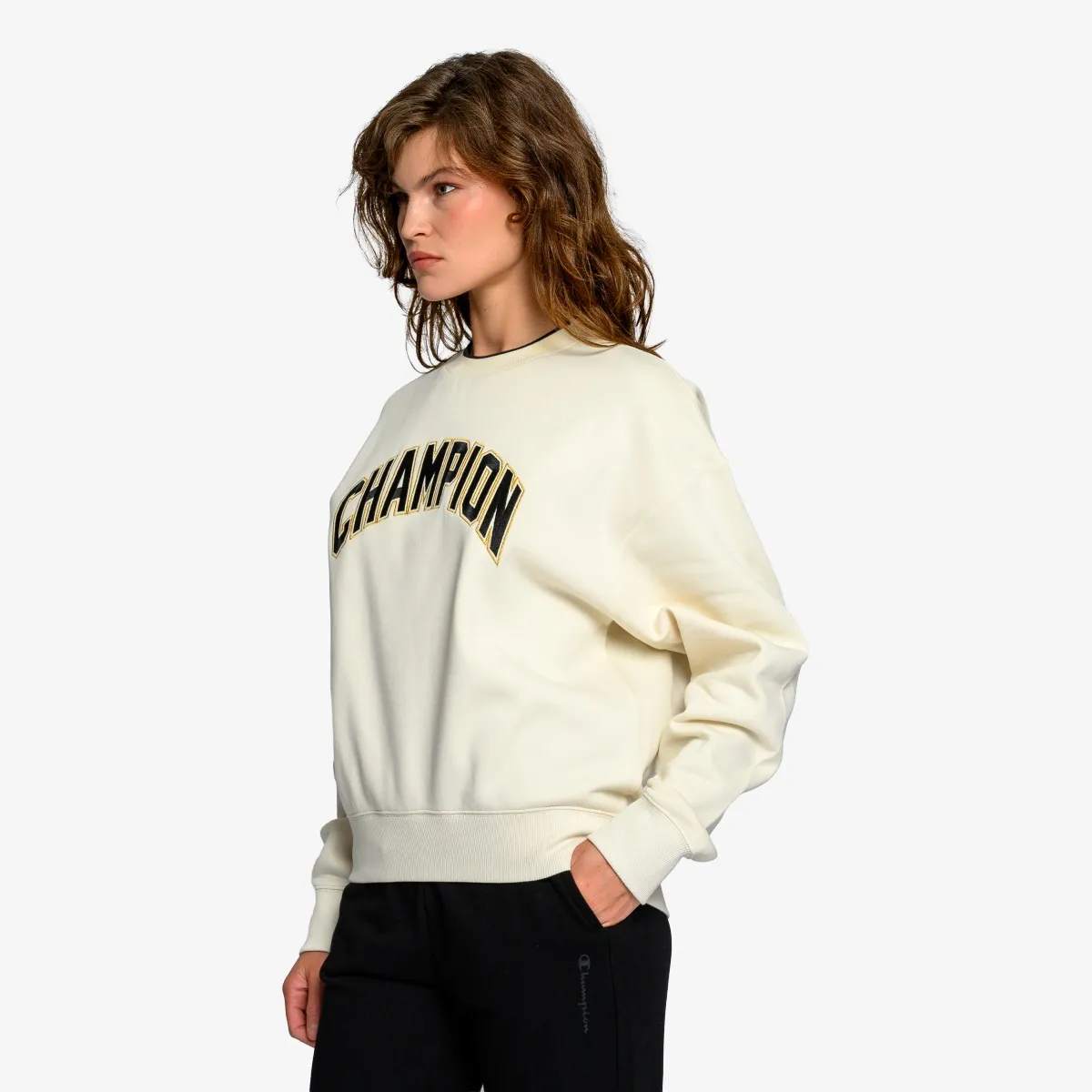 CHAMPION Majica bez kragne RETRO SPORT CREWNECK 