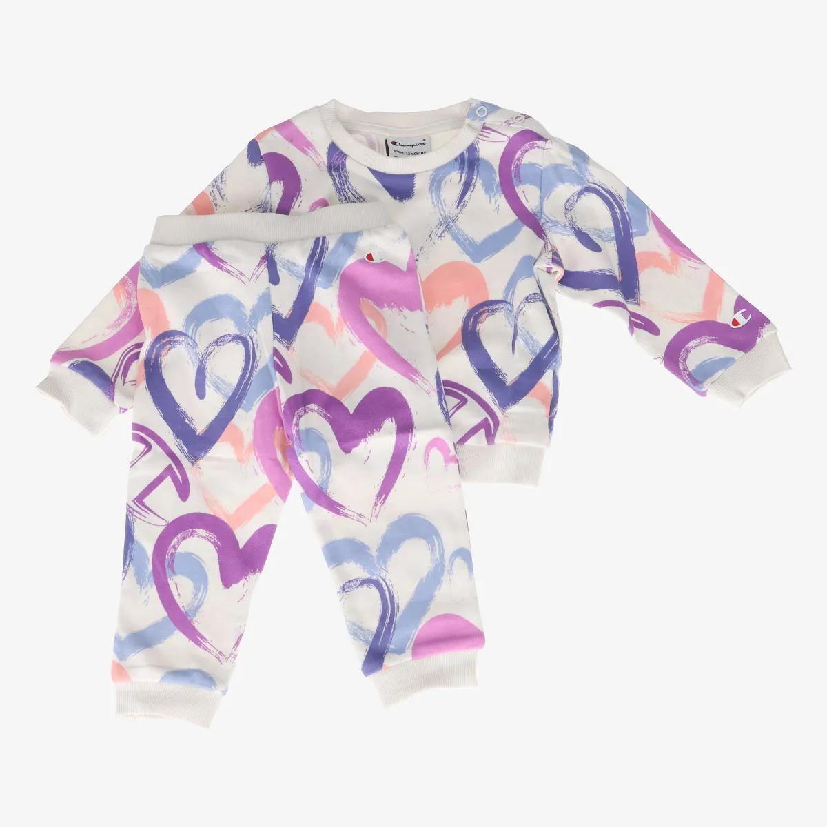 CHAMPION Trenirka ALL OVER HEART CUFFED SWEATSUIT 