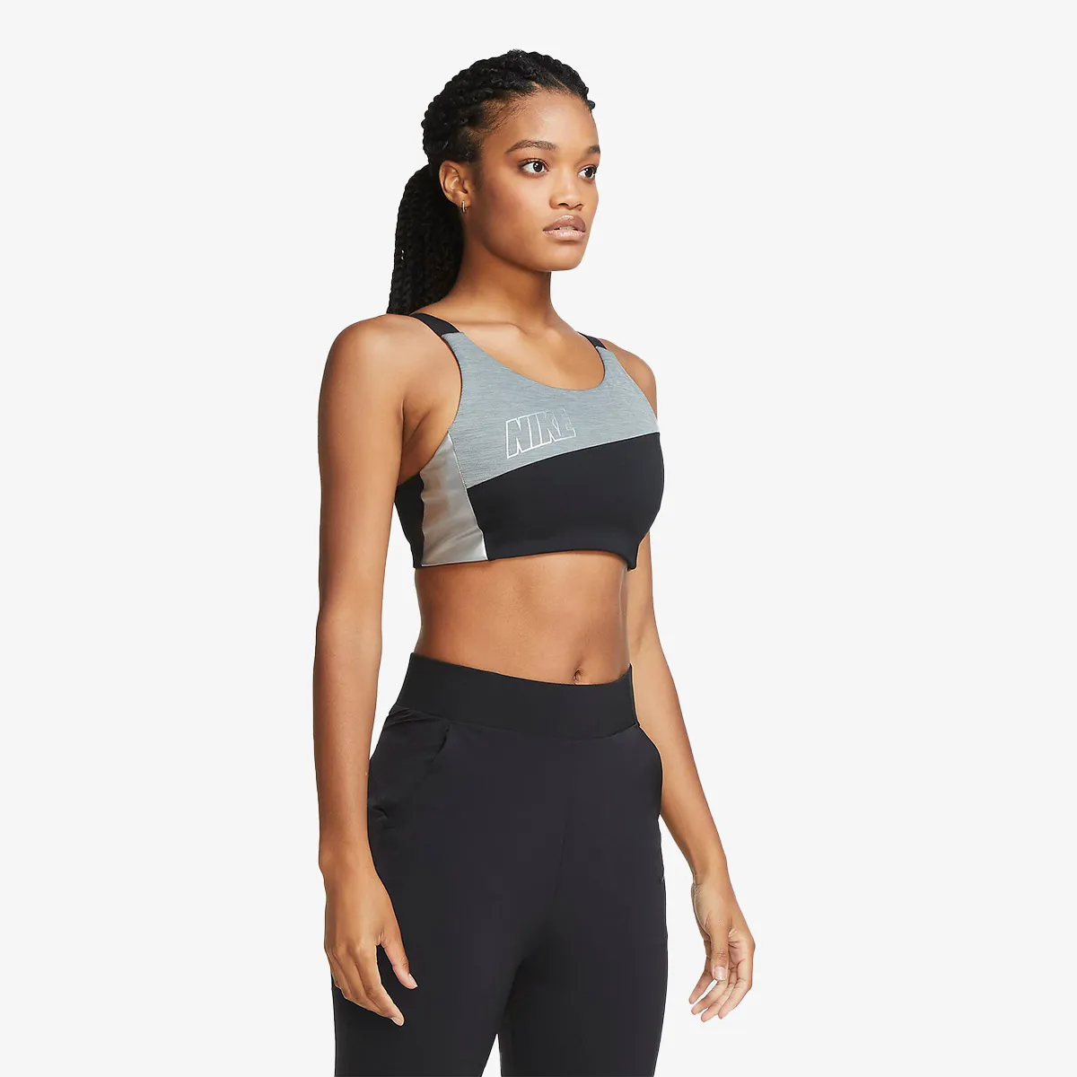 NIKE Sportski grudnjak NIKE SWOOSH MTLC LOGO BRA PAD 