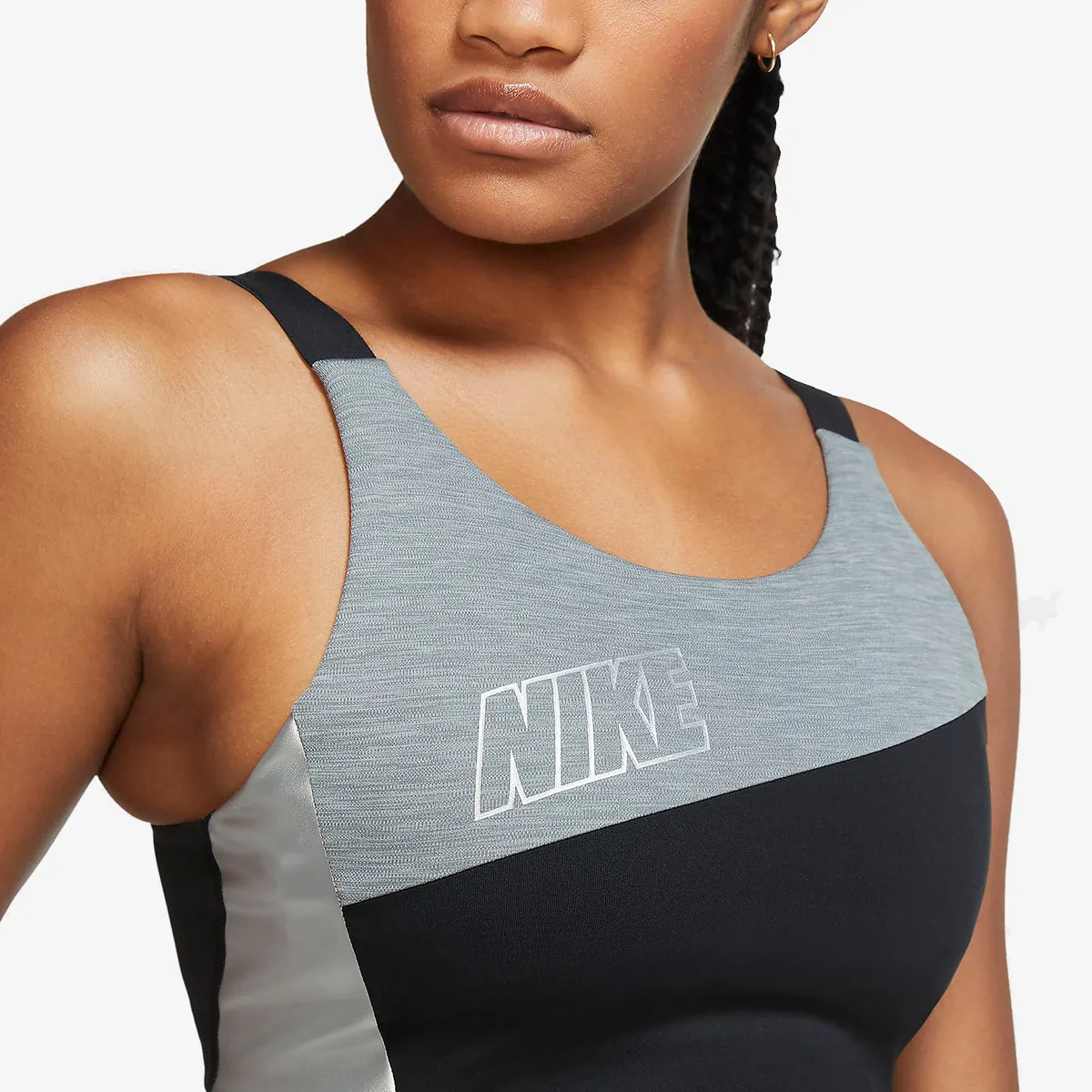 NIKE Sportski grudnjak NIKE SWOOSH MTLC LOGO BRA PAD 
