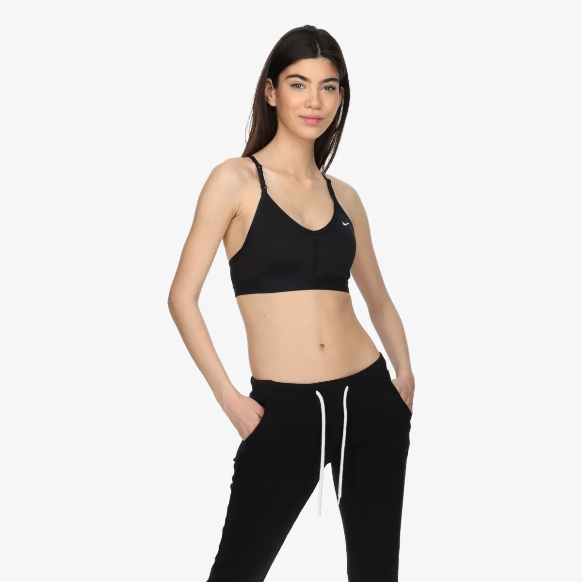 NIKE Sportski grudnjak W NK DF INDY V-NECK BRA 