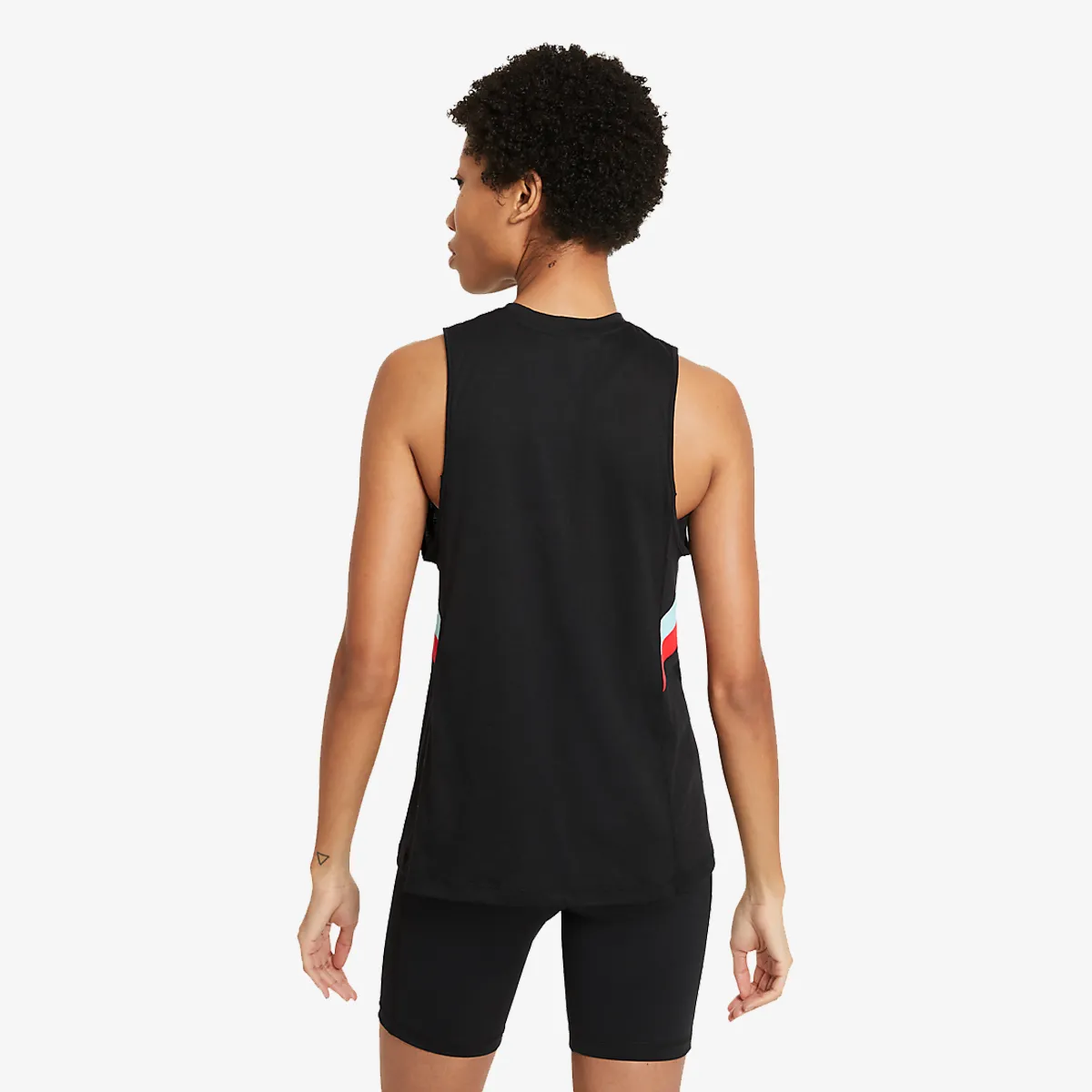 NIKE Top i majica bez rukava W NK DRY CLRBK STRIPE MUSCL T 
