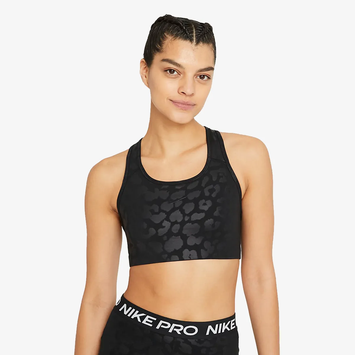 NIKE Sportski grudnjak W NP DF SWSH LEPARD SHINE BRA 