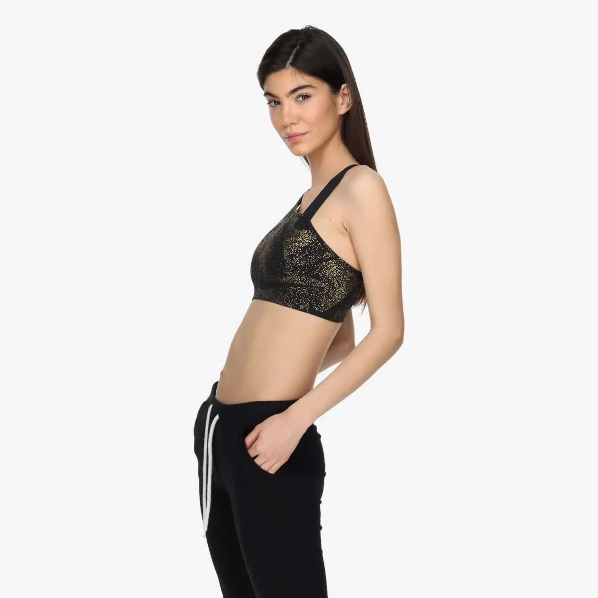NIKE Sportski grudnjak W NK DF SWSH ASYM AOP BRA 