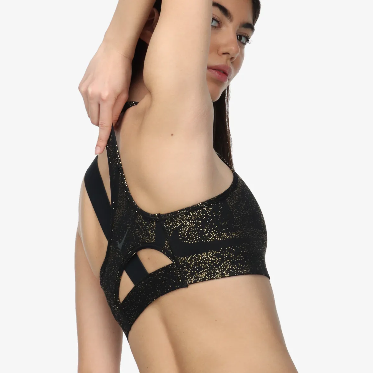 NIKE Sportski grudnjak W NK DF SWSH ASYM AOP BRA 