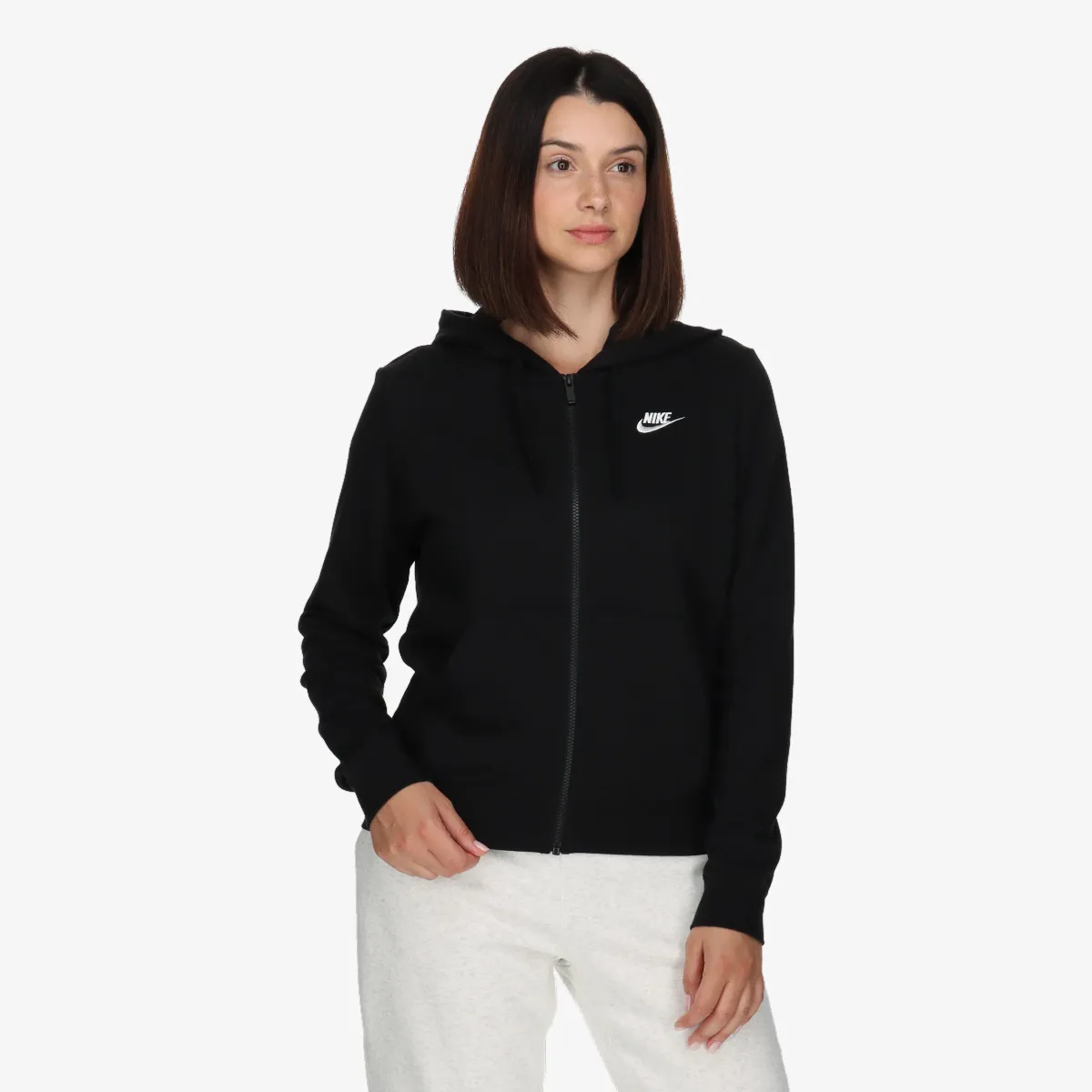 NIKE Majica s kapuljačom s patentom W NSW CLUB FLC FZ HOODIE STD 