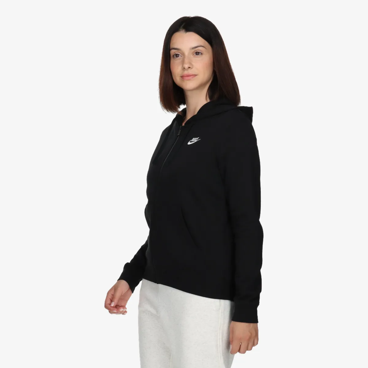 NIKE Majica s kapuljačom s patentom W NSW CLUB FLC FZ HOODIE STD 