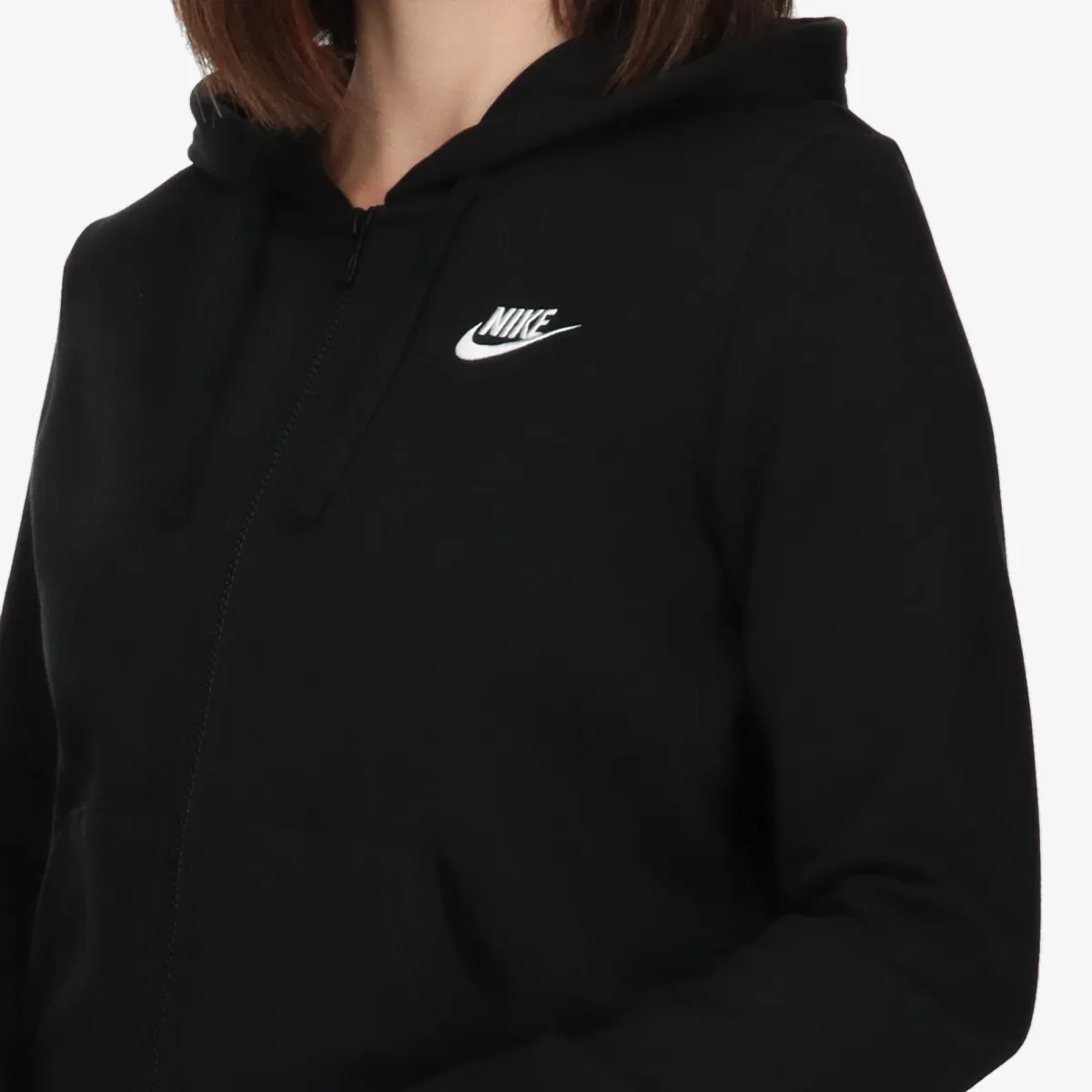 NIKE Majica s kapuljačom s patentom W NSW CLUB FLC FZ HOODIE STD 